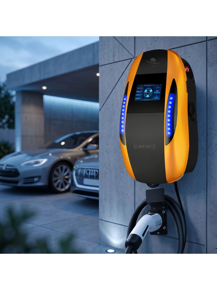 Ev Charging Pile - เครื่องชาร์จรถยนต์ไฟฟ้า AC กันน้ำระดับ IP65 กำลังไฟ 7kW