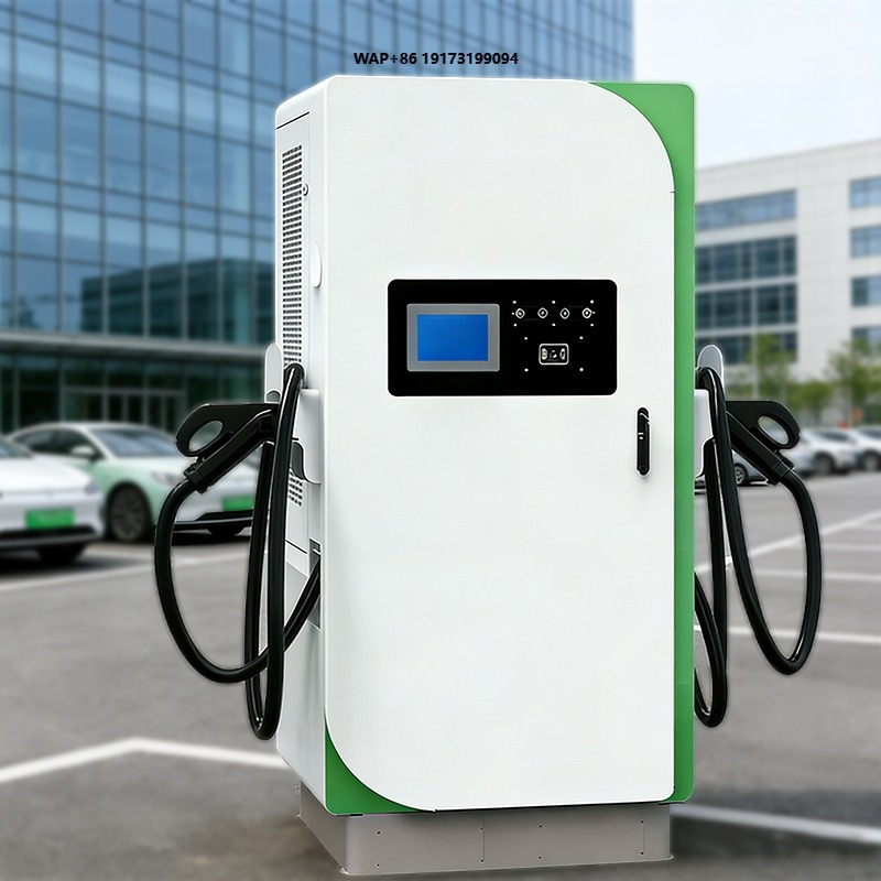 Ev Charging Pile - สถานีชาร์จรถยนต์ไฟฟ้าแบบเร็ว 60 กิโลวัตต์ CCS2+CHAdeMO OCPP พร้อมหัวชาร์จคู่