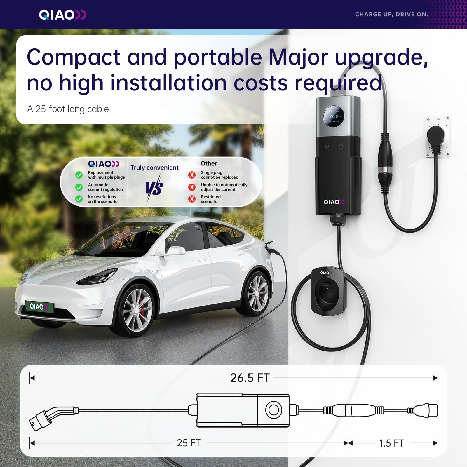 เครื่องชาร์จรถยนต์ไฟฟ้า QIAO ร - Ev Charger Adapter บทวิจารณ์และราคา