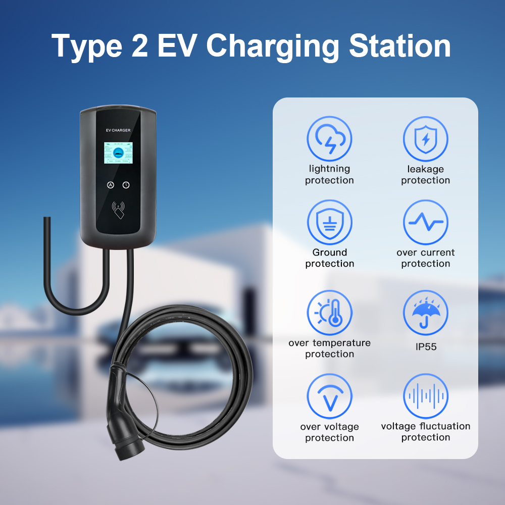 Kolanky 32A 7.2/22KW EV สถานีช - Home Ev Charger บทวิจารณ์และราคา